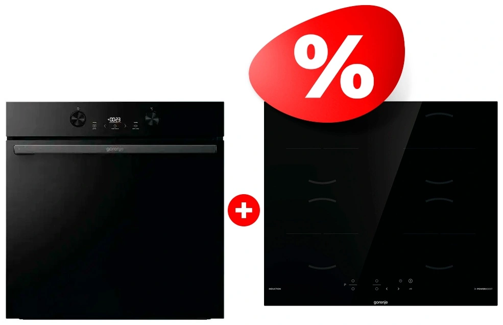 Комплект Встраиваемый духовой шкаф Gorenje BOS6737E05DBG + Индукционная поверхность Gorenje GI6401BSCE 