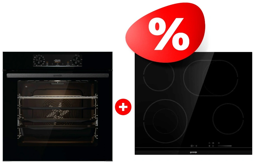 Комплект Встраиваемый духовой шкаф Gorenje BPS6737E14BG + Электрическая варочная поверхность Gorenje ECS643BCSC 