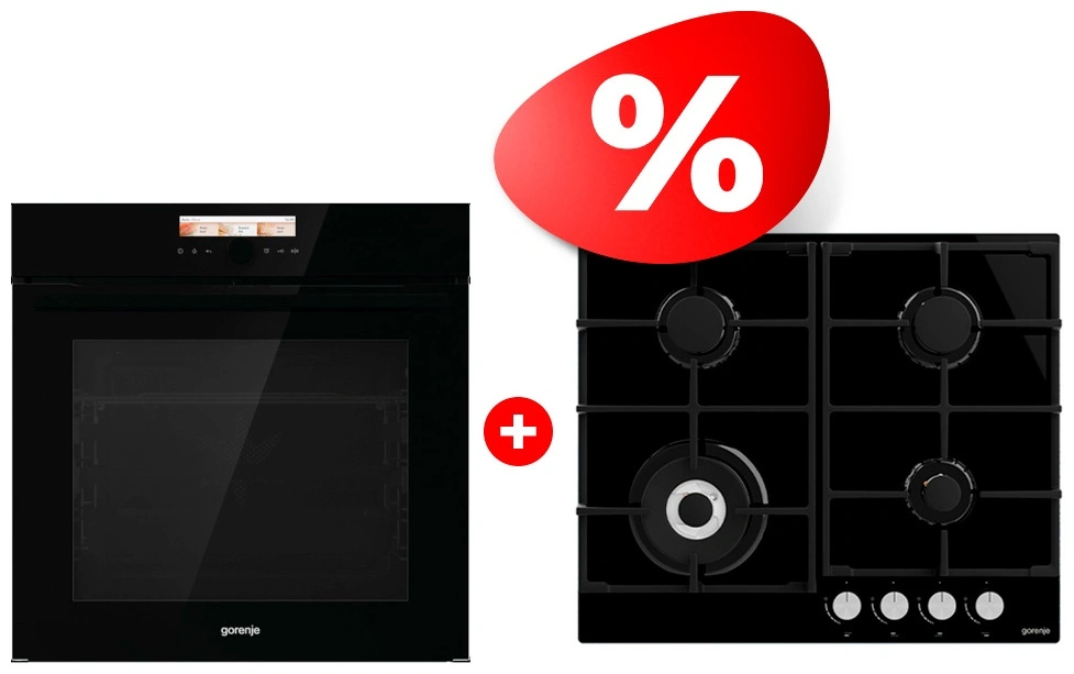 Жиынтық Встраиваемый духовой шкаф Gorenje BOP798S37BG + Газовая варочная панель Gorenje GTW641AKB 