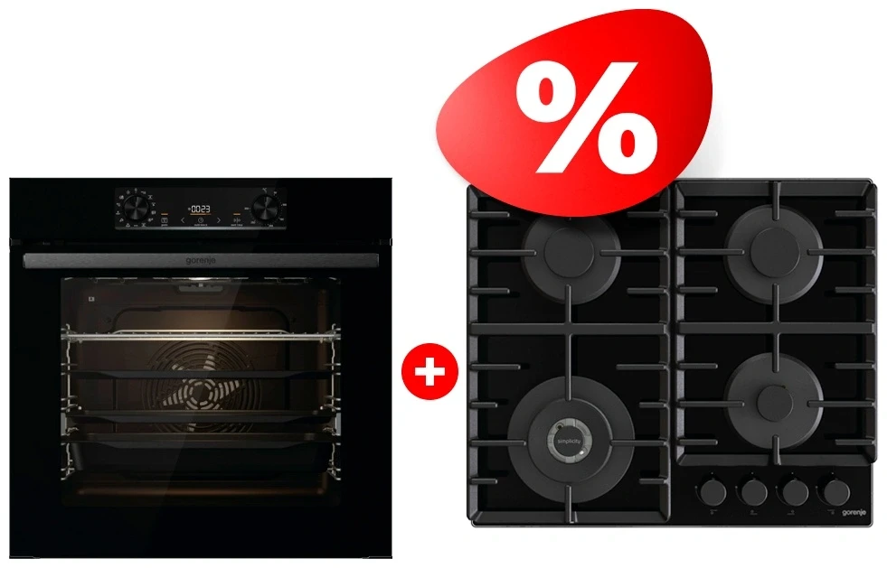 Жиынтық Встраиваемый духовой шкаф Gorenje BPS6737E14BG + Gorenje газды пісіру беті GTW642SYB 