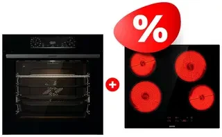 Жиынтық Встраиваемый духовой шкаф Gorenje BPS6737E14BG + Gorenje шыны керамикалық плита ECT64BSCE 