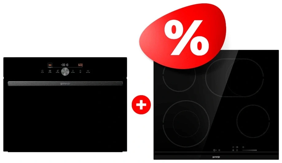 Комплект Встраиваемый духовой шкаф Gorenje BCM4547DG + Электрическая варочная поверхность Gorenje ECS643BCSC 