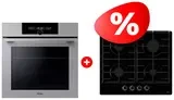 Жиынтық Встраиваемый духовой шкаф Haier HOQ-F6QSN3GG + Haier газ пісіру беті HHX-G64CNB 