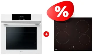 Жиынтық Встраиваемый духовой шкаф Haier HOQ-F3AAN3WB + Стеклокерамическая варочная поверхность Haier HHY-C64NVTB 