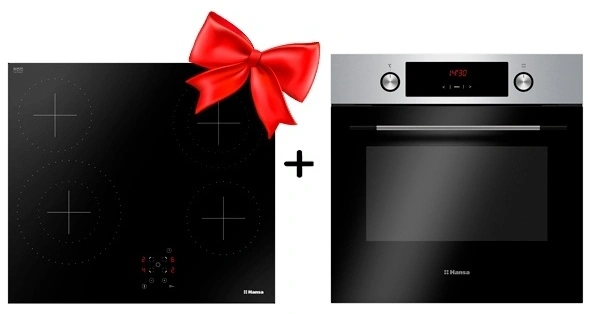 Комплект Встраиваемый духовой шкаф Hansa BOEI68441 + Электрическая варочная поверхность Hansa BHC66577 