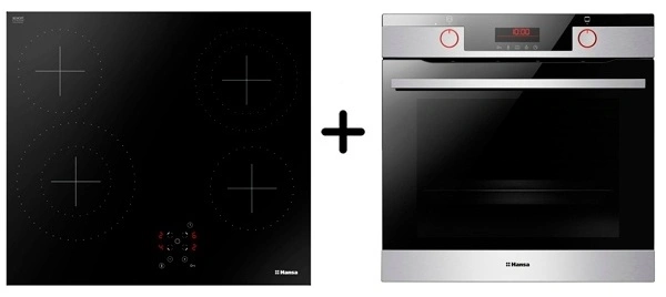 Комплект Встраиваемый духовой шкаф Hansa BOEIS696677 + Электрическая варочная поверхность Hansa BHC66577 