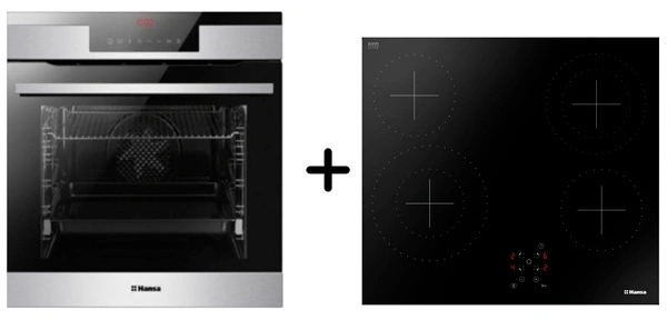 Жиынтық HANSA кіріктірілетін электр пеші BOEI697622 + Hansa электр пісіру беті BHC66577 