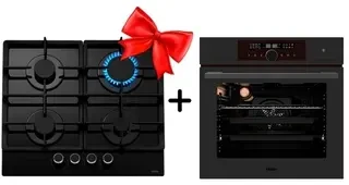 Жиынтық Haier кіріктірілетін тұмша шкафы HOX-FP5RAGG + Haier газ пісіру беті HHX-G64CNB 