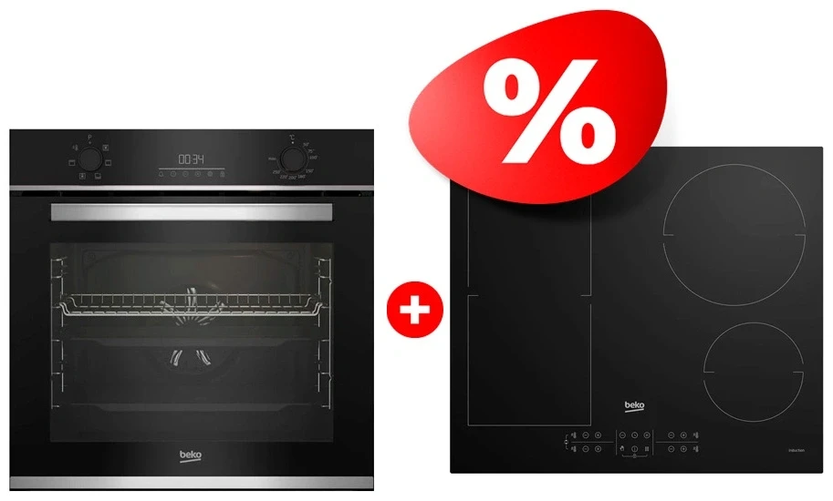 Комплект Встраиваемый духовой шкаф Beko BBIE133002XD + Индукционная варочная поверхность Beko HII 64200 FMT 