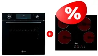 Комплект Встраиваемый духовой шкаф Midea MO72105 GB + Стеклокерамическая варочная поверхность Midea MCH-B641C 