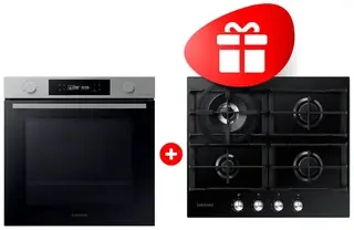 Комплект Встраиваемый духовой шкаф Samsung NV7B4125ZAS/WT + Газовая варочная поверхность Samsung NA64H3030AK/WT 