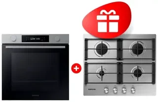 Жиынтық Встраиваемый духовой шкаф Samsung NV7B4125ZAS/WT + Газовая варочная поверхность Samsung NA64H3010AS/WT 