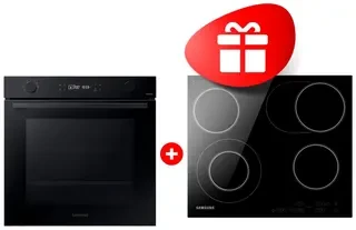 Жиынтық Встраиваемый духовой шкаф Samsung NV7B41201AK/WT + Электрическая варочная поверхность Samsung NZ64T3516QK/WT 