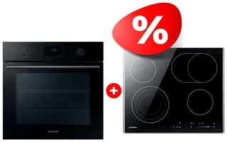 Комплект Встраиваемый духовой шкаф Samsung NV68A1110BB/WT + Электрическая варочная поверхность Samsung NZ64T3536DK/WT 