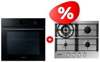 Комплект Встраиваемый духовой шкаф Samsung NV68A1110BB/WT + Газовая варочная поверхность Samsung NA64H3030AS 