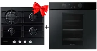 Жиынтық Встраиваемый духовой шкаф Samsung NV75T9979CD/WT Infinite Line + Газовая варочная поверхность Samsung NA64H3010AK 