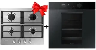 Жиынтық Встраиваемый духовой шкаф Samsung NV75T9979CD/WT Infinite Line + Газовая варочная поверхность Samsung NA64H3010AS/WT 