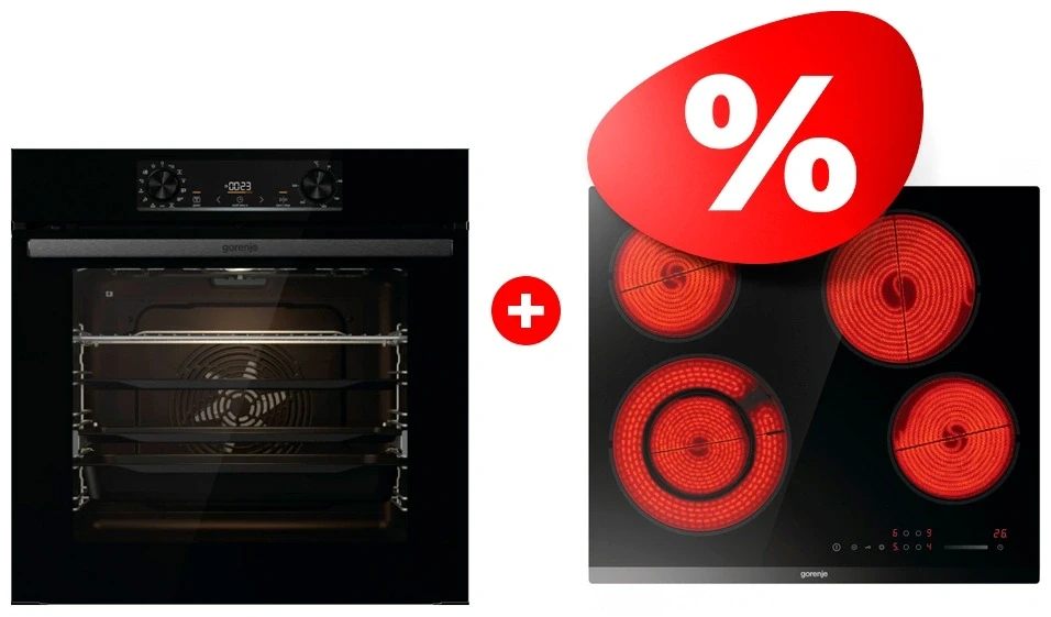 Комплект Встраиваемый духовой шкаф Gorenje BPS6737E14BG + Стеклокерамическая варочная поверхность Gorenje ECS642BCSCE 