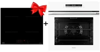 Комплект Встраиваемый духовой шкаф Haier HOQ-P16AN5GW + Индукционная варочная панель Haier HHY-Y64PVB 
