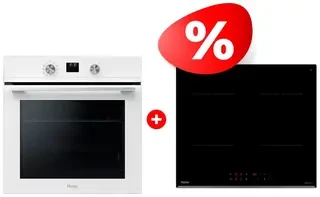Комплект Встраиваемый духовой шкаф Haier HOQ-K4AAN3WB + Индукционная варочная панель Haier HHY-Y64PVB 