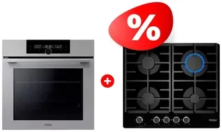Комплект Встраиваемый духовой шкаф Haier HOQ-F6QSN3GG + Газовая варочная поверхность Haier HHX-G64CNMB 