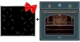 Комплект Встраиваемый духовой шкаф Haier HOX-C09ATQBB + Стеклокерамическая варочная поверхность Haier HHY-C64NFB 