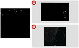 Комплект Встраиваемый духовой шкаф Gorenje BOS6737SYB + Стеклокерамическая варочная панель Gorenje ECT632BSCE + Встраиваемая микроволновая печь Gorenje BM235G1SYB 