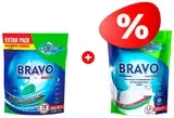 Комплект Таблетки для посудомоечной машины Bravo 78 таблеток + Соль для посудомоечной машины Bravo 1,5кг 