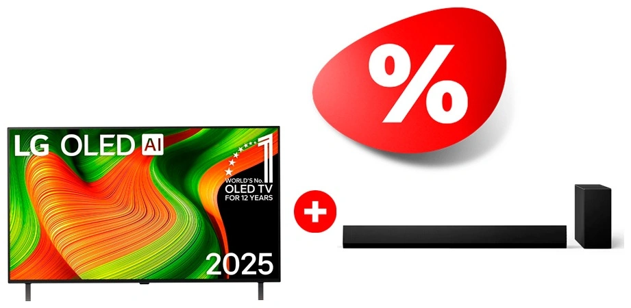 Жиынтық Саундбар LG SG10TY + LG OLED теледидары OLED83B5RLA 