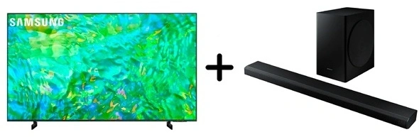 Комплект Саундбар Samsung HW-Q70T/RU + LED телевизор Samsung UE50CU8000UXCE 