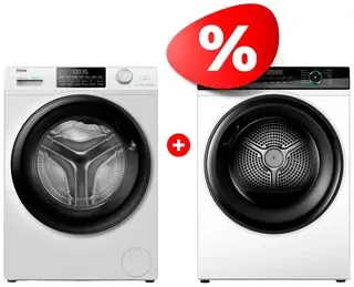Жиынтық Стиральная машина Haier HW90-BP14959 + Сушильная машина Haier HD90-A2929A 