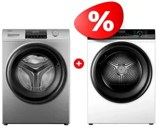 Комплект Стиральная машина Haier HW90-BP14959S + Сушильная машина Haier HD90-A2929A 