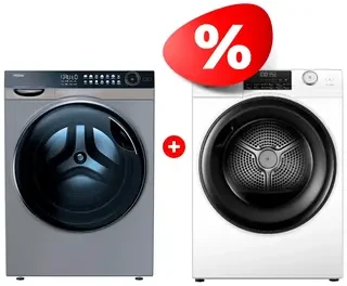 Комплект Стиральная машина Haier HW100-BD14378S + Сушильная машина Haier HD90-A2959 
