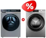 Комплект Стиральная машина Haier HW100-BD14378S + Сушильная машина Haier HD90-A2959S 