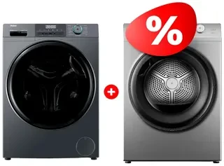 Комплект Стиральная машина Haier HW105-BP14406S + Сушильная машина Haier HD90-A2959S 