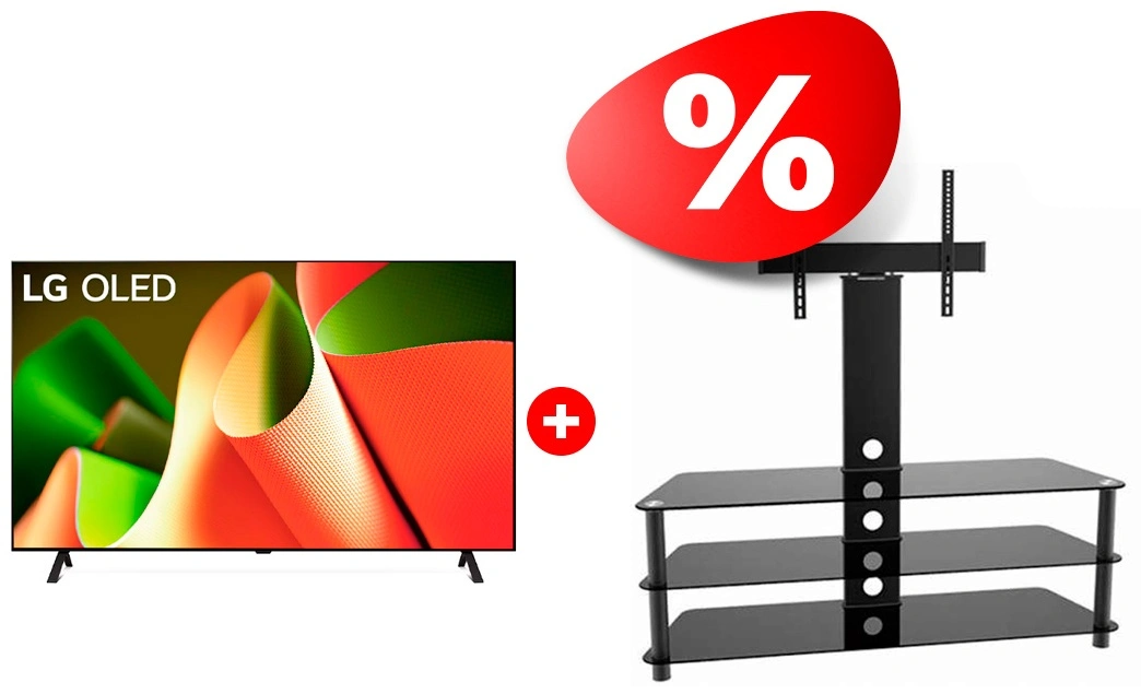 Комплект OLED телевизор LG OLED65B4RLA + ТВ тумба ARG TP2003L 60″ 