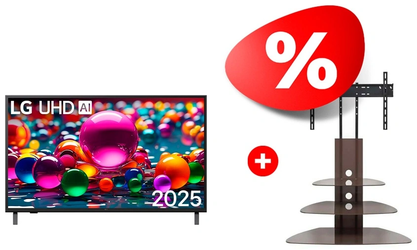 Комплект LED телевизор LG 86UA75009LA + ТВ тумба Mart Плаза-Консоль 50″ 