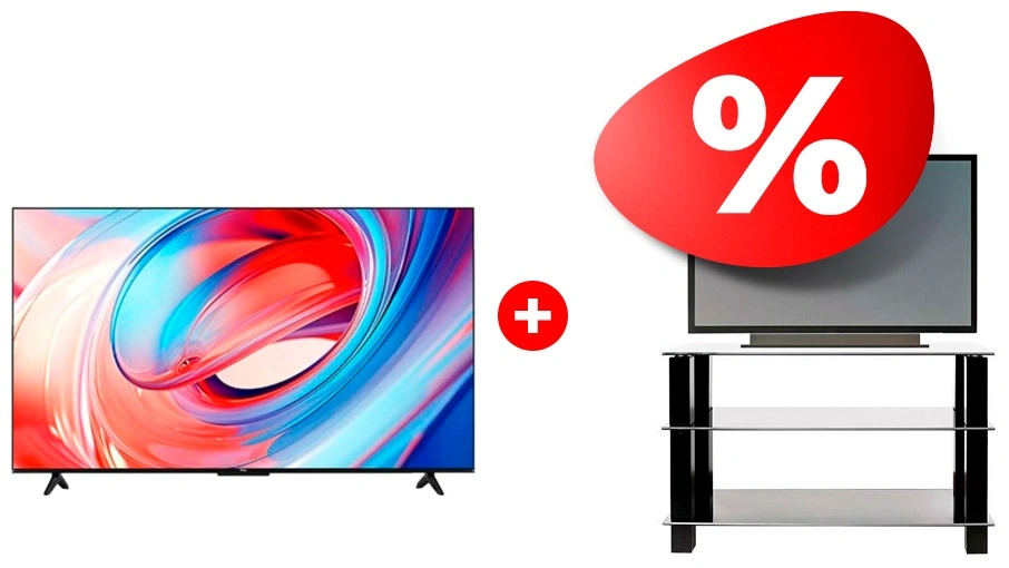 Комплект LED Телевизор TCL 75V6B + ТВ тумба Mart Эдельвейс 42″ 