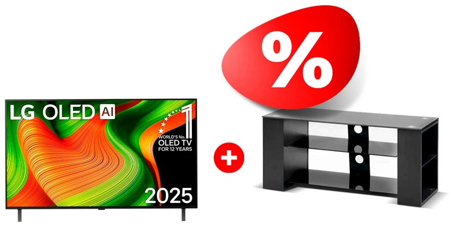 Комплект OLED телевизор LG OLED55B5RLA + ТВ тумба Mart Готика 42″ 