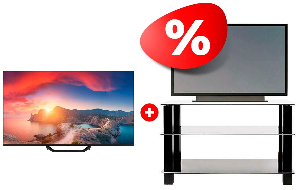 Комплект QLED телевизор Haier 65 S2 Pro + ТВ тумба Mart Эдельвейс 42″ 