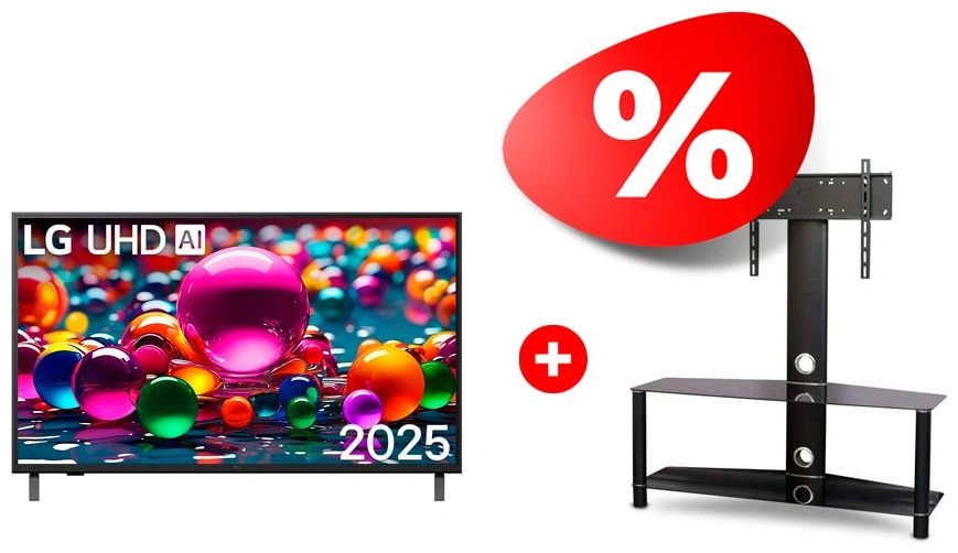 Комплект LED телевизор LG 86UA75009LA + ТВ тумба Mart Аврора 42″ 