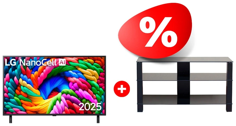 Комплект LED телевизор LG 55NANO90A6B + ТВ тумба Mart Рим 46″ 