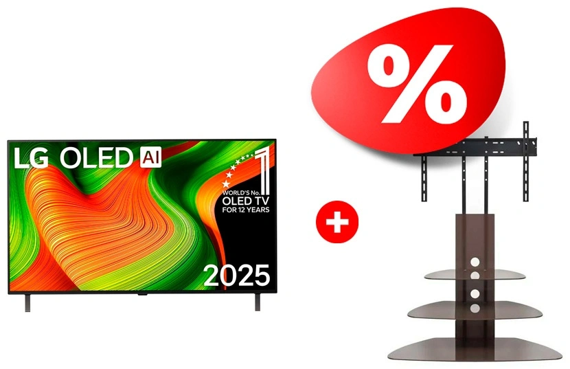 Комплект OLED телевизор LG OLED55B5RLA + ТВ тумба Mart Плаза-Консоль 50″ 