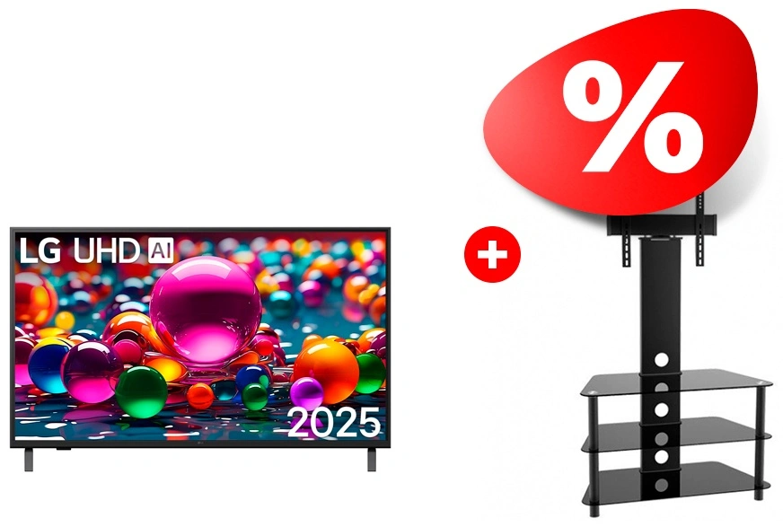 Комплект LED телевизор LG 55UA75009LA + ТВ тумба ARG TP2003S 47″ 