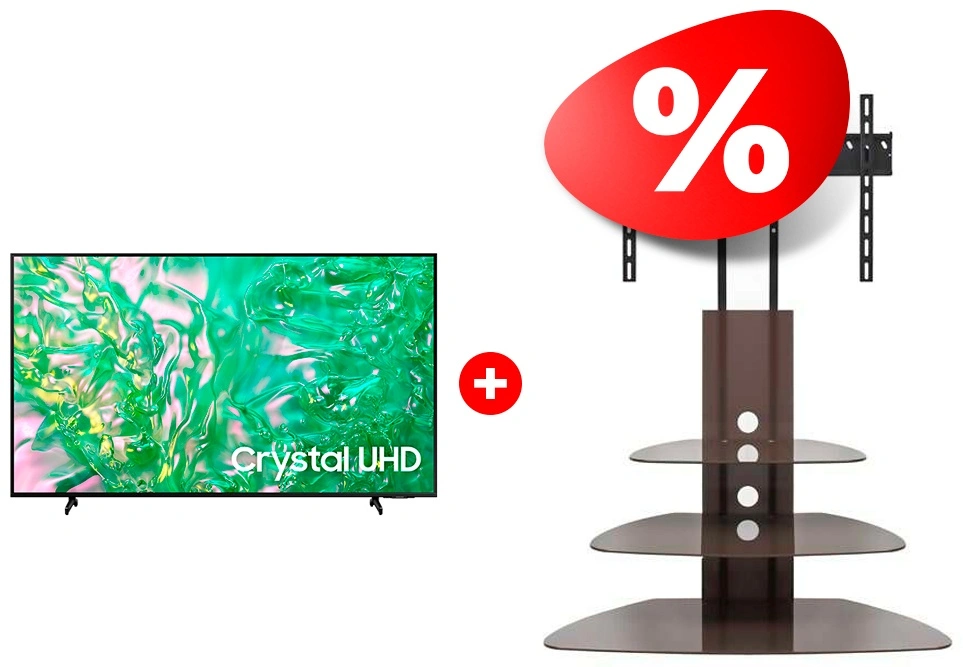 Комплект LED телевизор Samsung UE55DU8000UXCE + ТВ тумба Mart Плаза-Консоль 50″ 