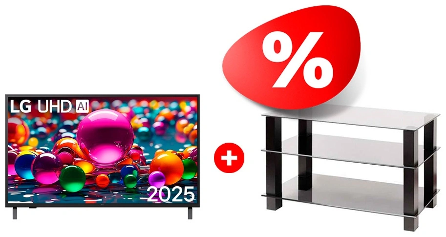 Комплект LED телевизор LG 55UA75009LA + ТВ тумба Mart Эдельвейс 42″ 