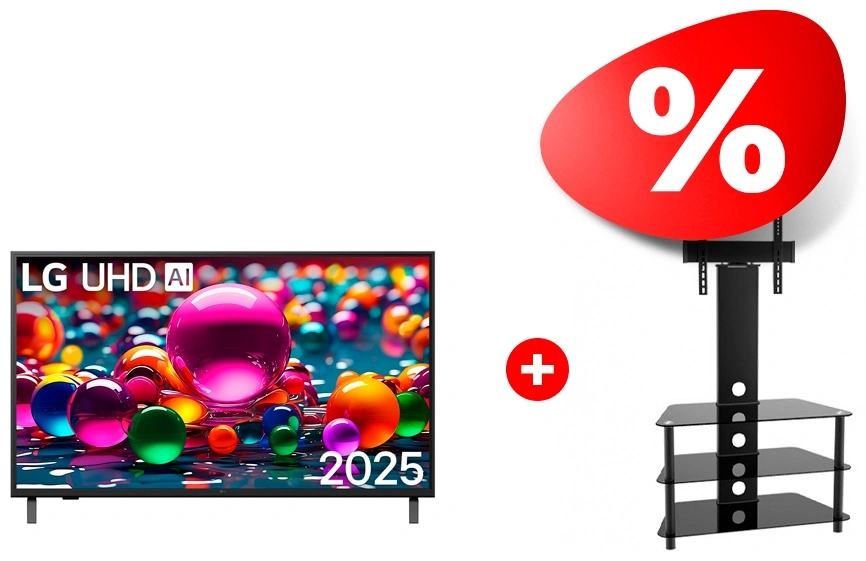 Комплект LED телевизор LG 65UA75009LA + ТВ тумба ARG TP2003S 47″ 