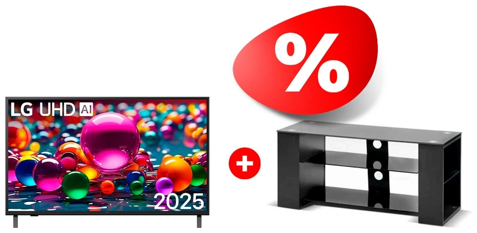 Комплект LED телевизор LG 55UA75009LA + ТВ тумба Mart Готика 42″ 