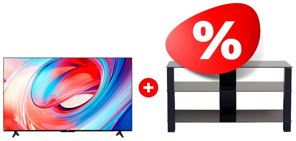 Комплект LED Телевизор TCL 65V6B + ТВ тумба Mart Рим 46″ 