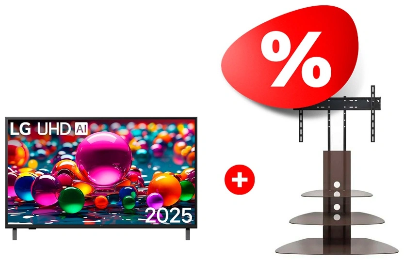 Жиынтық LG LED теледидары 75UA75009LA + Mart сөресі Плаза-Консоль 50″ 